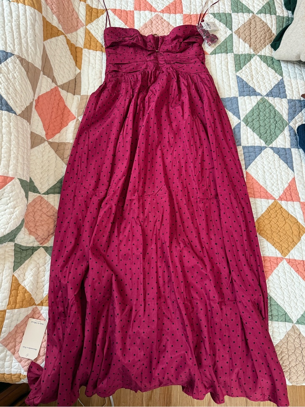 NWT A&F Strapless Polka Dot Dress